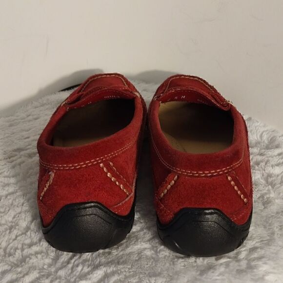 L.L.Bean Red Suede Women's Loafers  - Picture 3 of 8